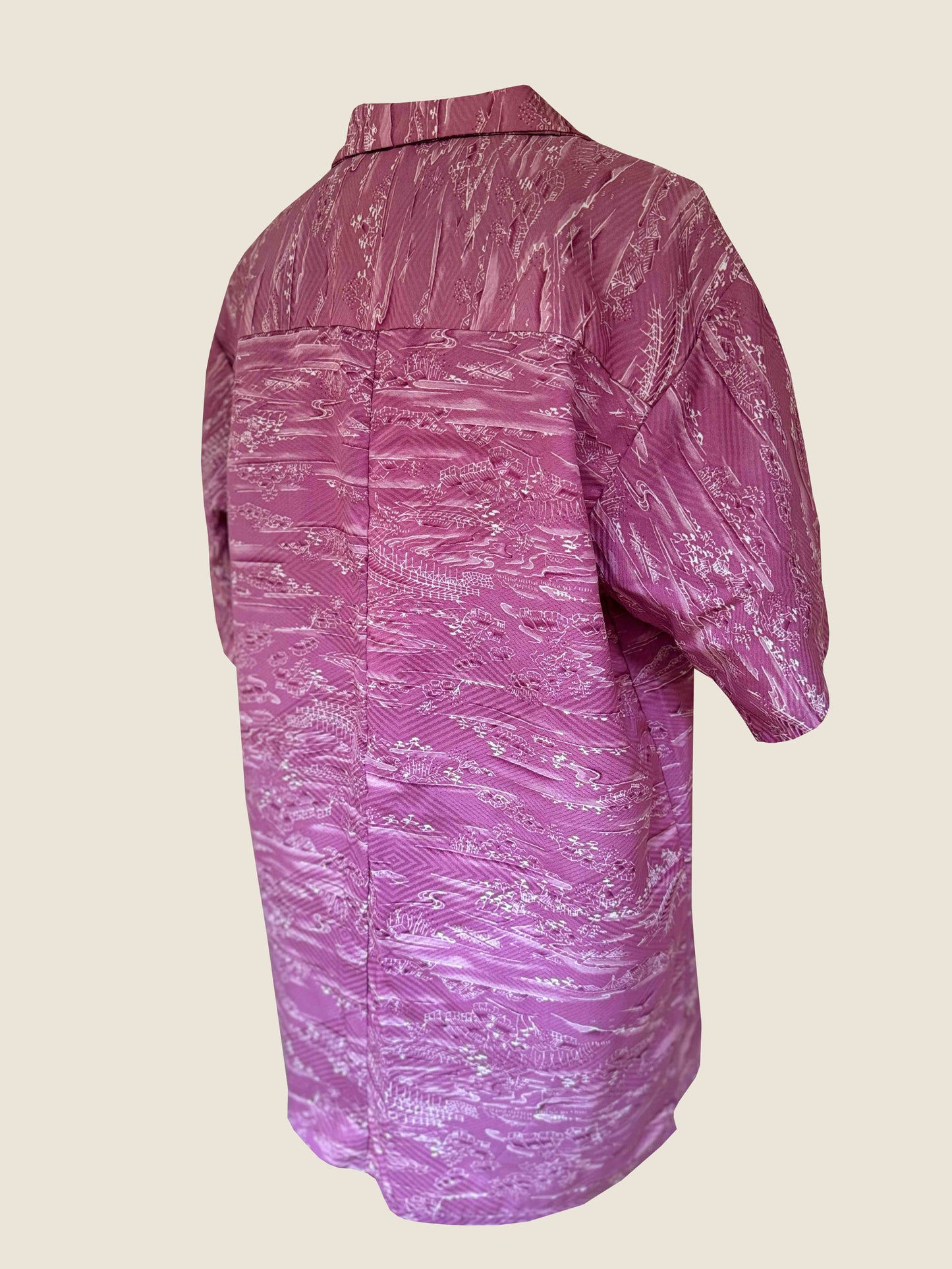 Kitsch Pink Resort Shirt(Size.Medium)