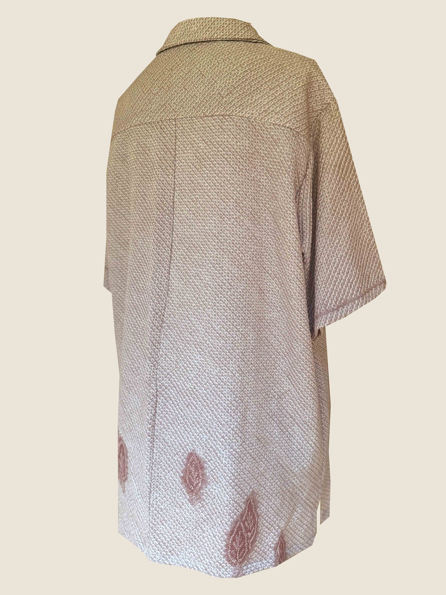 Mauve Shibori Resort Shirt(Size.Large)