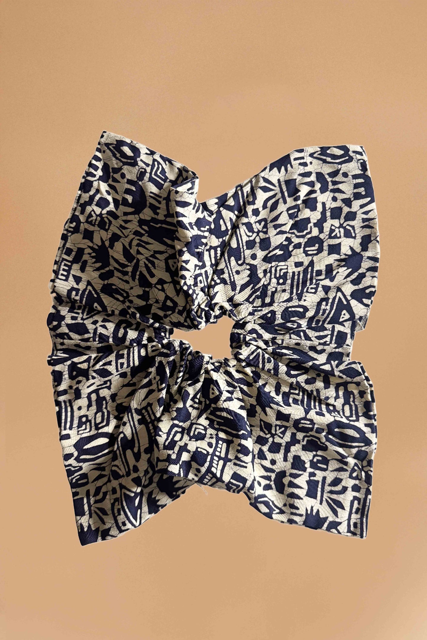 Indigo Tribal Scarf Hair Tie